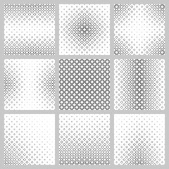 Set of nine diagonal square pattern designs