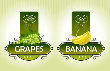 Fruits. Grapes, banana
