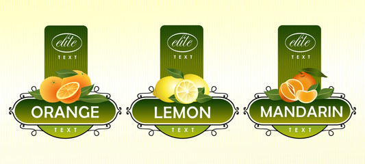 Citrus fruits. Orange, lemon, mandarin