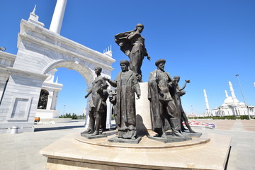 Obraz premium Sculptural group in the Independence Square in Astana, Kazakhstan