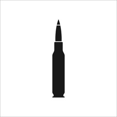 Bullet sign silhouette icon on background