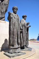 Fototapeta premium Sculptural group in the Independence Square in Astana, Kazakhstan