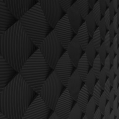 Black abstract squares backdrop. 3d rendering geometric polygons - 120098785