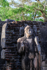 Monolith Buddha statue at The UNESCO world heritage site of the ancient city of Polonnaruwa, in North Central Province, Sri Lanka. It's the second most ancient of Sri Lanka's kingdoms