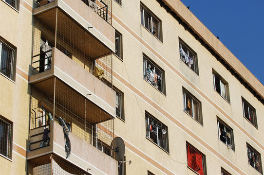 Refugee camp in Sofia, Bulgaria.