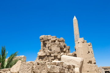 Ancient ruins of Karnak temple in Egypt