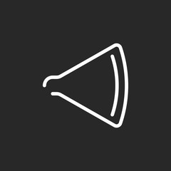 Sound speaker sign one line icon on background