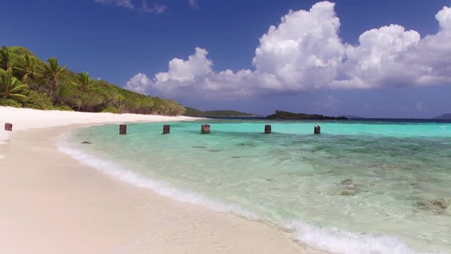 panning video of Denis Bay, St John, United States Virgin Islands