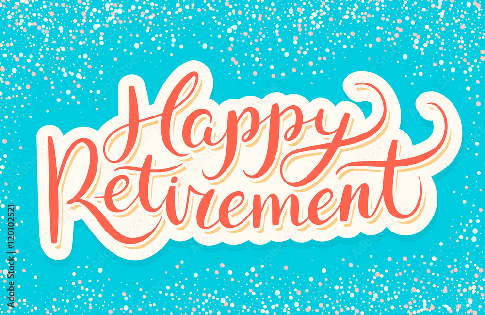 Canvas Prints happy retirement banner.