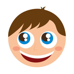 little kid cute character vector illustration design