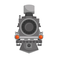 steam locomotive rail transport vehicle vector illustration