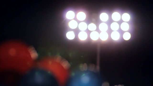 Rack from stadium lights to balloons.