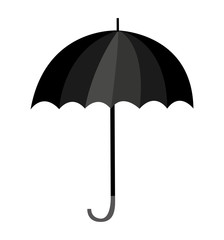 umbrella black isolated icon vector illustration design