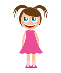 little kid cute character vector illustration design