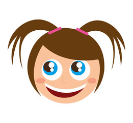 little kid cute character vector illustration design