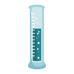 test tube. chemical laboratory glass with liquid vector illustration