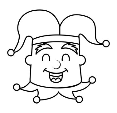 jester joker character isolated icon vector illustration design