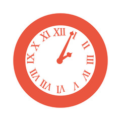 time clock numbers romans vector illustration design