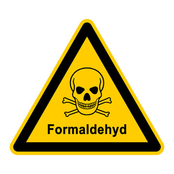 wso249 WarnSchildOrange - German Warnschild Formaldehyd - english warning sign formaldehyde - g4700