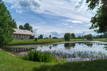 A view of Trigorskoye estate, the part of the Museum Reserve of Alexander Pushkin,Pskov,Russia.