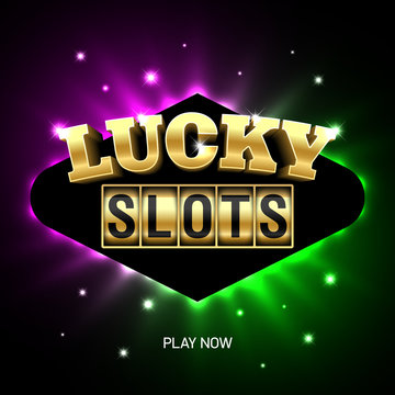 Lucky Slots banner. Slot machine online casino advertising