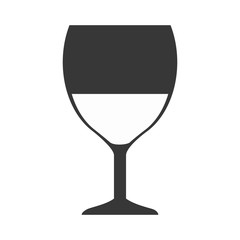 glass of  wine alcohol drink  beverage. silhouette vector illustration