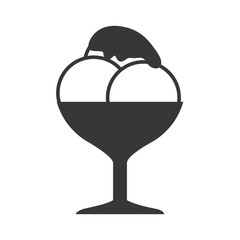 Ice cream glass cup. dessert sweet food. vector illustration