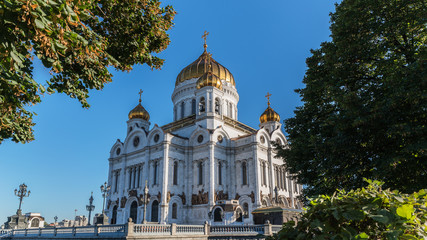 Fototapeta na wymiar Cathedral of Christ the Saviour , Moscow , Russia