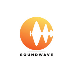 Music Logo concept sound wave, Audio Technology, Abstract Shape
