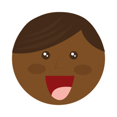 cute boy smile isolated icon vector illustration design