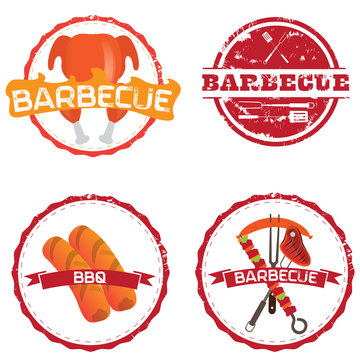 Set of barbecue illustrations