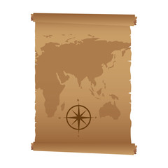 map paper antique old vector illustration design