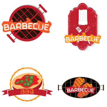 Set of barbecue illustrations
