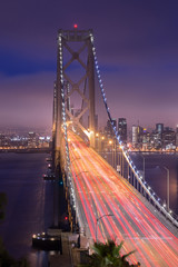 Fototapeta na wymiar Twilight Shot of Bay Bridge