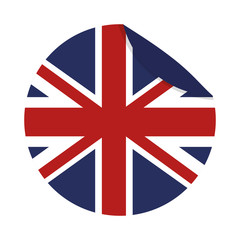 london city flag in a circle shape. british symbol. vector illustration 