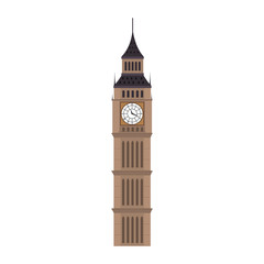 iconic big ben london city building. british symbol. vector illustration