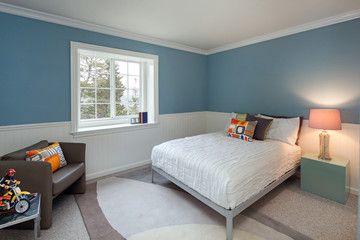 Fototapeta na wymiar Bed in modern designed boy's room