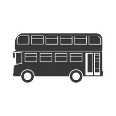 classic london city bus. british symbol. vector illustration