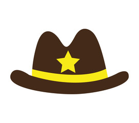 hat sheriff law icon vector illustration design