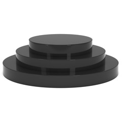 Round stage black podium