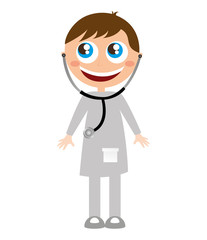 doctor medicine character funny vector illustration design