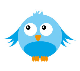 cute bird silhouette isolated icon vector illustration design