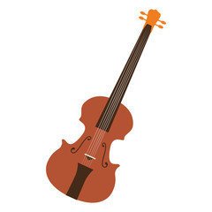Fototapeta na wymiar classical violin musical instrument. music audio device. vector illustration