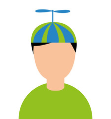 boy little kid cute character vector illustration design