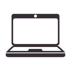 laptop screen computer technology and electronic device vector illustration
