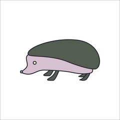 Hedgehog sign flat icon on background