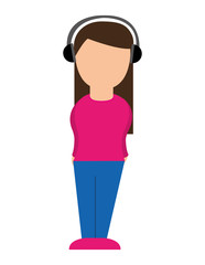 woman female isolated icon vector illustration design