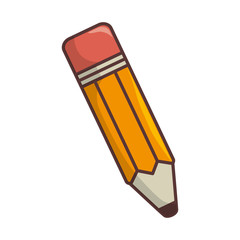 school pencil writing and drawing object. vector illustration