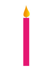 candle flame birthday isolated vector illustration design