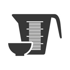 Bowl and jar icon. Bakery food and shop theme. Isolated design. Vector illustration